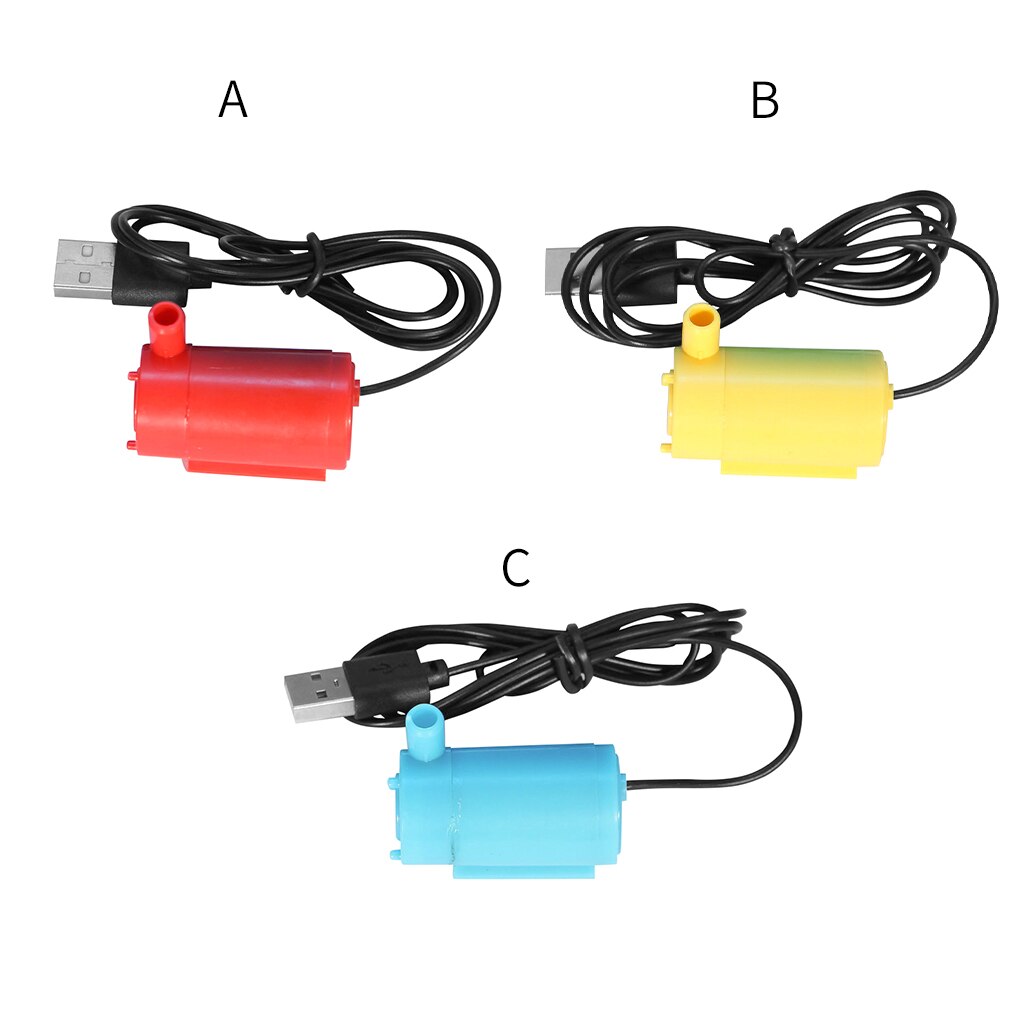 Submerged Pump USB Mini Aquarium Suction Pump Plastic Mute Submersible Water Fountain