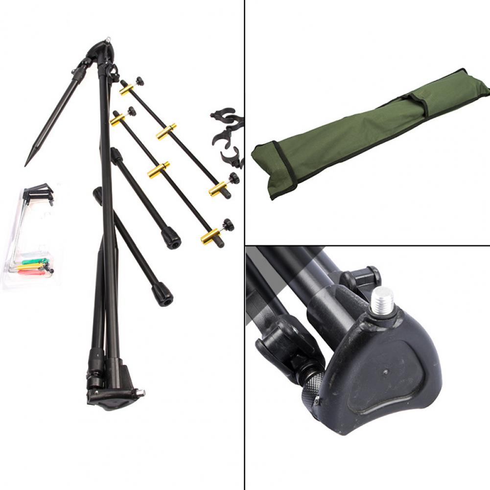 Titular da vara de pesca dobrável anti-ferrugem portátil ajustável retrátil pólo de pesca suporte para ao ar livre retrátil carrinho de pesca