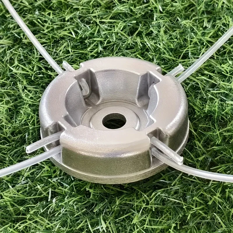1pcs Universal Aluminum Alloy Lawn Mower Head with Nylon Steel Lawn Mowing Line, Lawn Mower Replacement Parts