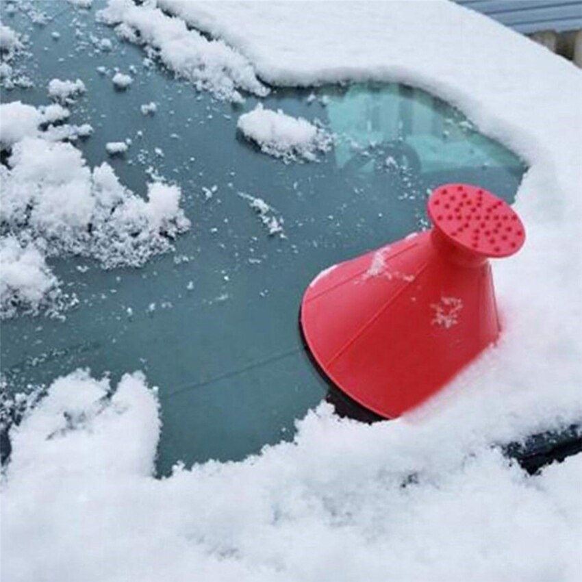 Round Windshield Ice Scraper Cone-Shaped Car Windshield Snow Removal Wiper - Snow Removal Funnel Window Cleaning Tool