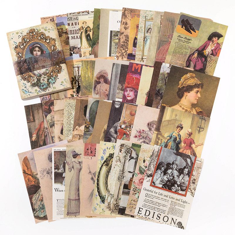 100 pièces matériel Vintage Journal Album fond papier bricolage décoration papier coloré Scrapbooking indésirable Journal papeterie fournitures: jaune clair
