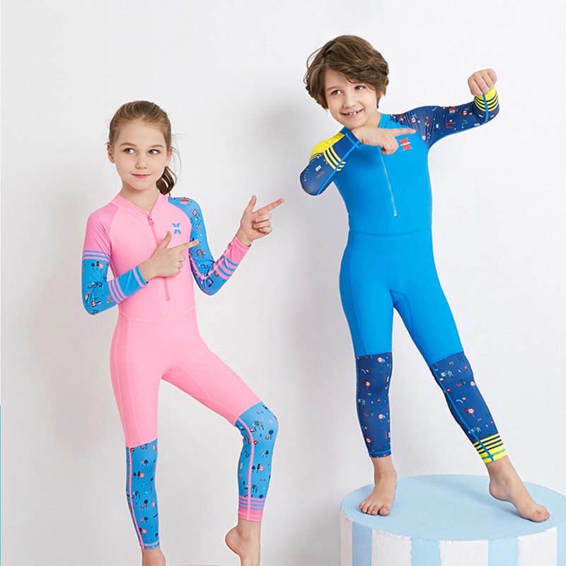 Wetsuit Kids Swimwear Elastic Diving Suit Long Sleeves Boys Girls Surfing Diving Suit Jumpsuit Wetsuit Kids Quick-drying