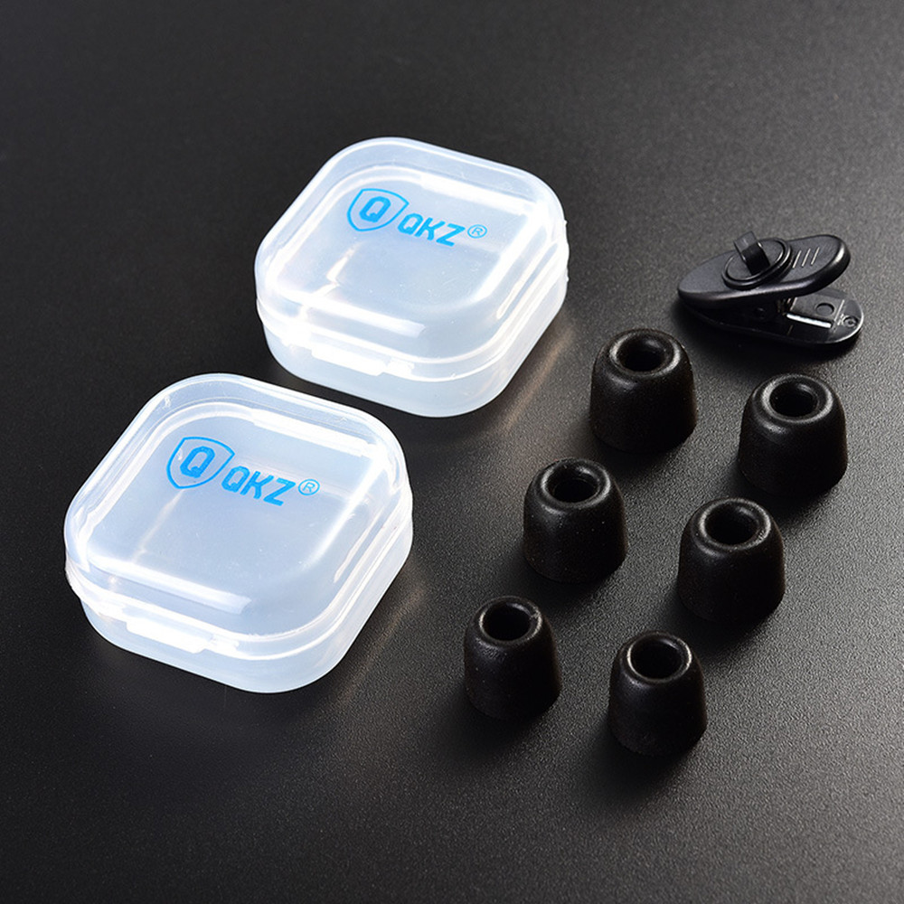 3 Paar/partij (6 Stuks) L/M/S Memory Foam Qkz Oortelefoon Tips Memory Foam Geluidsisolerende Memory Foam Ear Tips Foam Oordopjes voor Kz Qkz: Black
