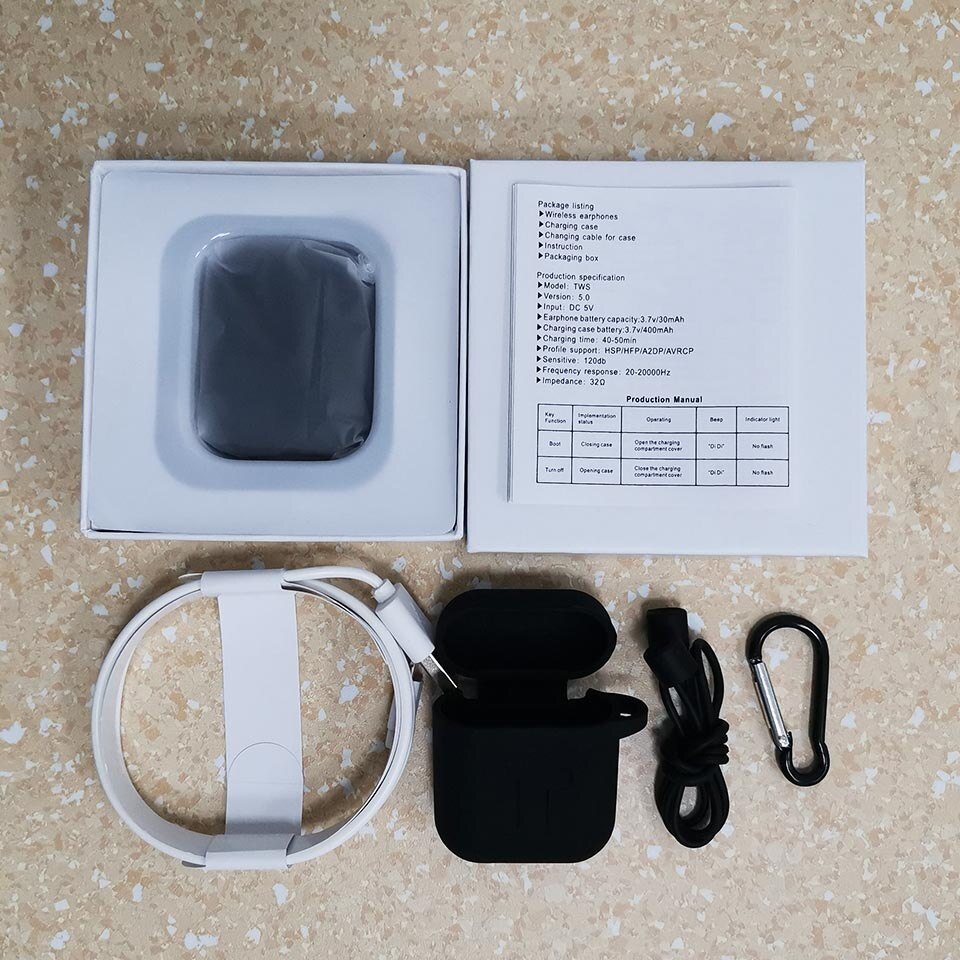 i99000 Plus TWS Wireless Bluetooth Earphone Metal hinge PK i5000 i9000 Pro i90000 MAX 1:1 Air 2 Top Airoha 1562A chip With Text: Black-Black kits