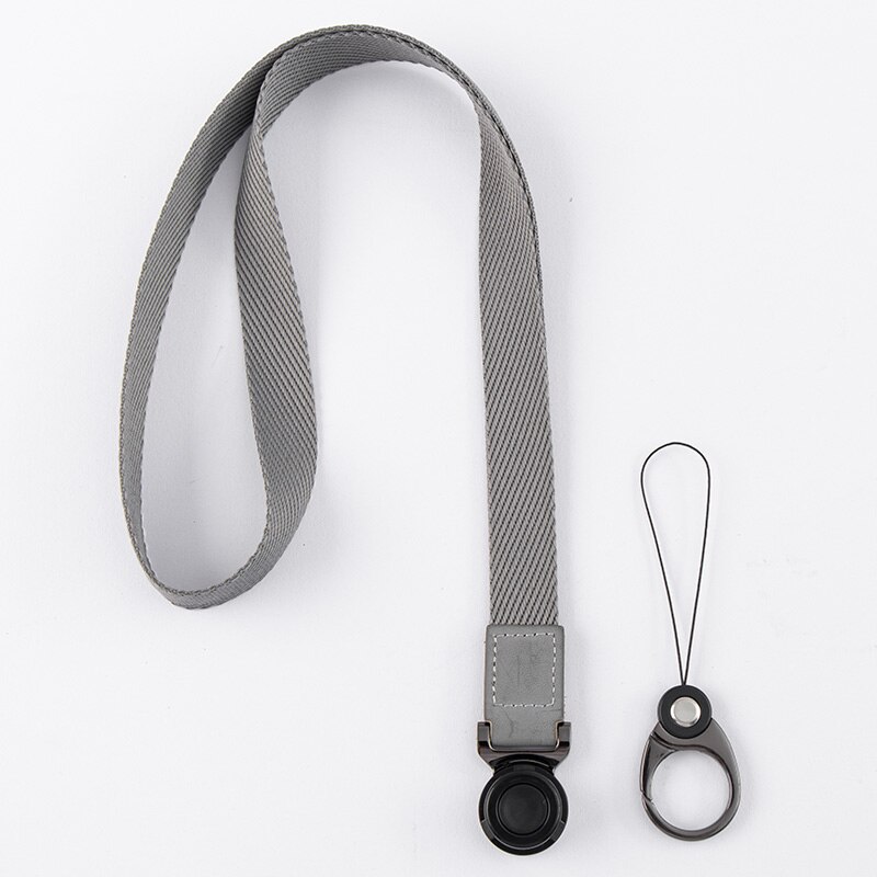 DAEHAN NECK LANYARD for mobile phone detachable metal finger ring strap hand wrist lanyard: Gray 1