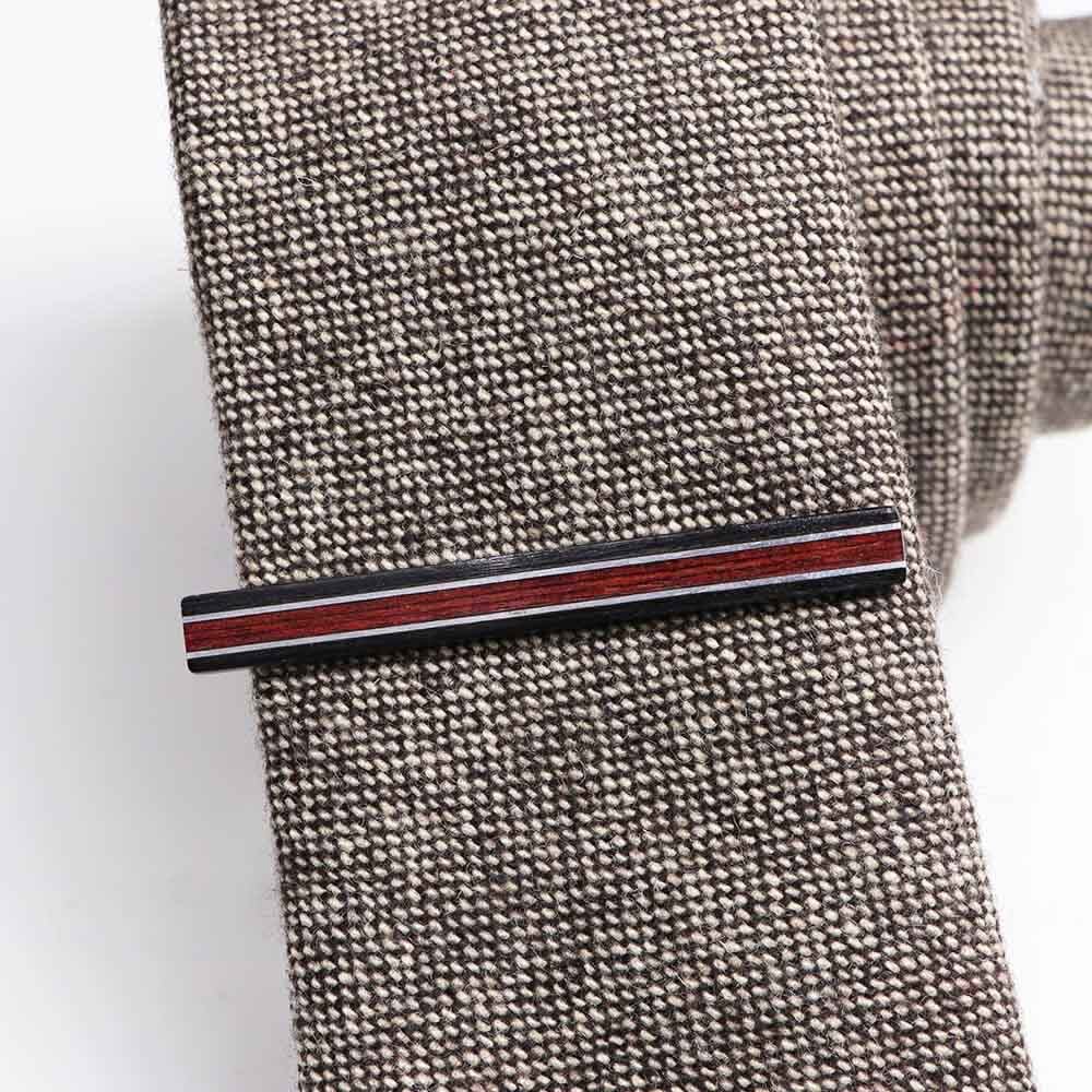 Classy Houten Metalen Tie Clips 6 cm &amp; 4.5 cm Trendy Mannen Accessoires Mannelijke Zakelijke Banket Bar Casual Stropdas Clips sluiting Mens: 1