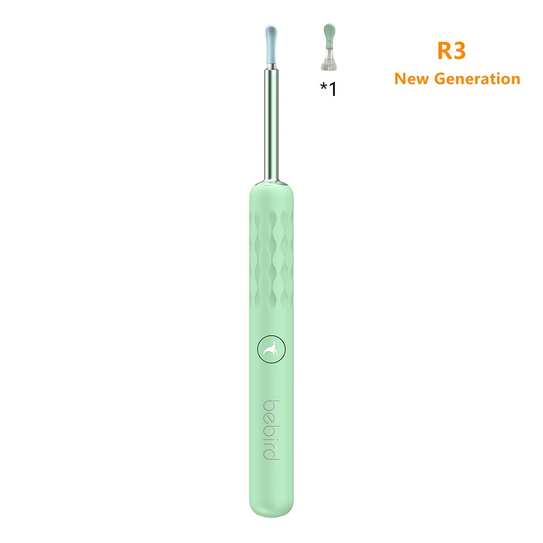 Bebird R3 R1 Visual Ear Cleaning Tool Minifit 300W High Precision Wax Removal Mini Camera Otoscope Health Care Ear Cleaner: Bebird R3 Green