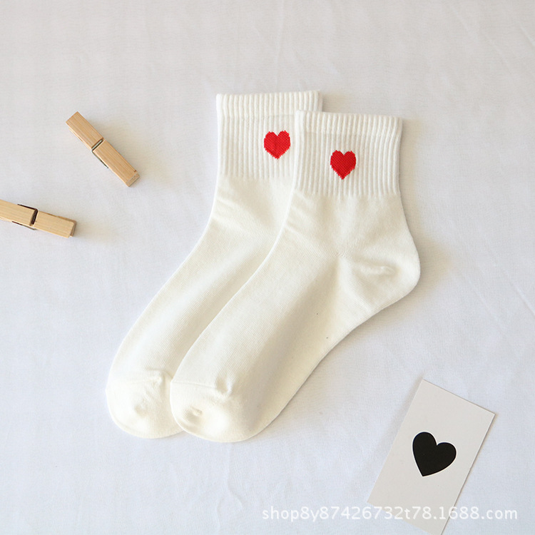 Women Socks Love Heart Cute Female Short Sock Kawaii Cotton Summer Autumn Girls Sock Meias Ankle Sox Calcetines Mujer Girls: Brown