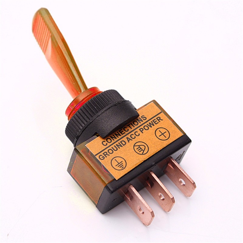 12V 20A Car Auto Bulb Light Illuminated Flick SPST Toggle Rocker Switch Control ON/OFF Boat Dashboard Panel