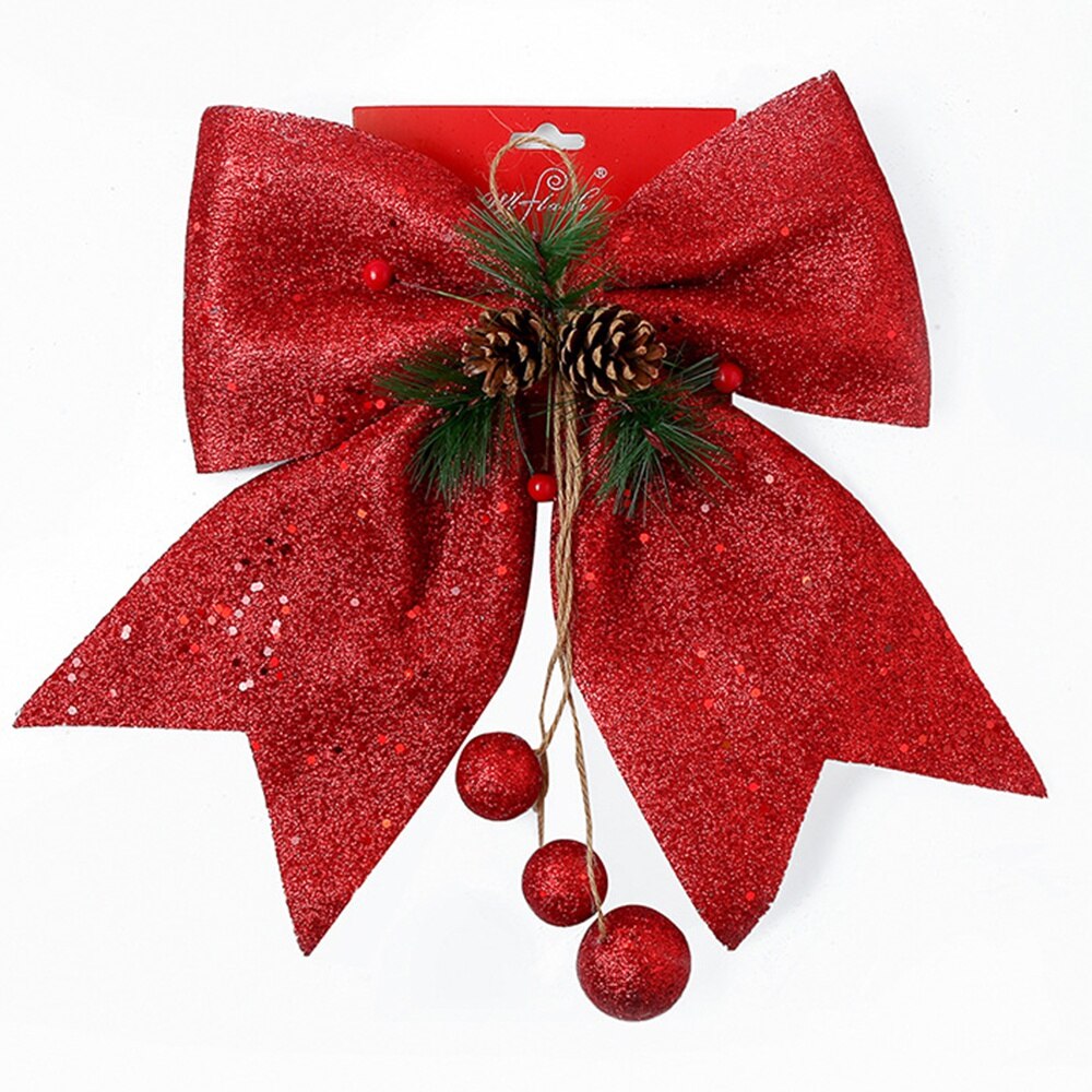 Grands nœuds de ruban pour arbre de noël , 1 pièce, décoration pour la maison, pour fête de noël 2022 et nouvel an: Rouge