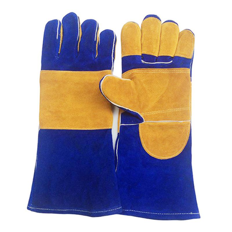 Arbeid Bescherming Handschoen antislip Slijtage Lederen Forge Lashandschoenen Warmte/Fire/Hoge Temperatuur Weerstand Extra Lange mouw