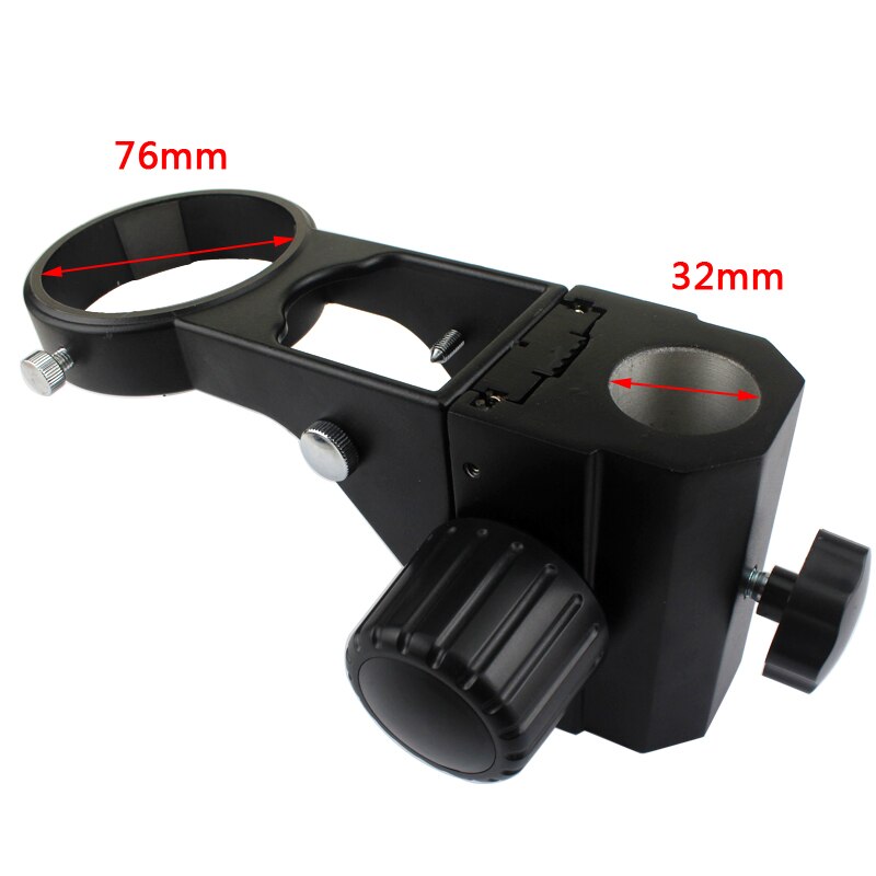 76mm Diameter Adjustable Zoom Stere Microscopes Focusing Holder Focusing Bracket For Tinocular Microscope Binocular Microscope: Black