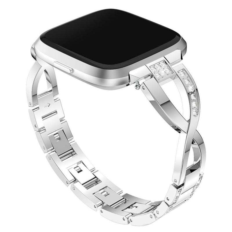 Metal Watch Band for Fitbit Versa 2 - Alloy Strap Wristband - Smartwatch Replacement Bracelet