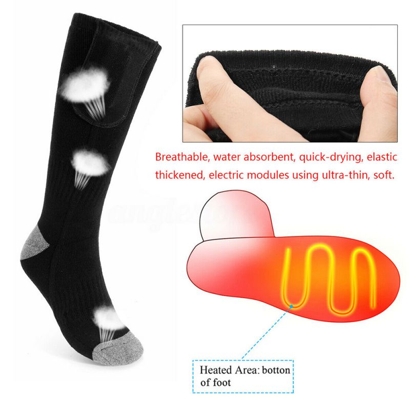 Vinter varm sok fjernbetjening elektriske sokker opladning termostat lithium batteri opvarmning sokker kan vaskes og varme
