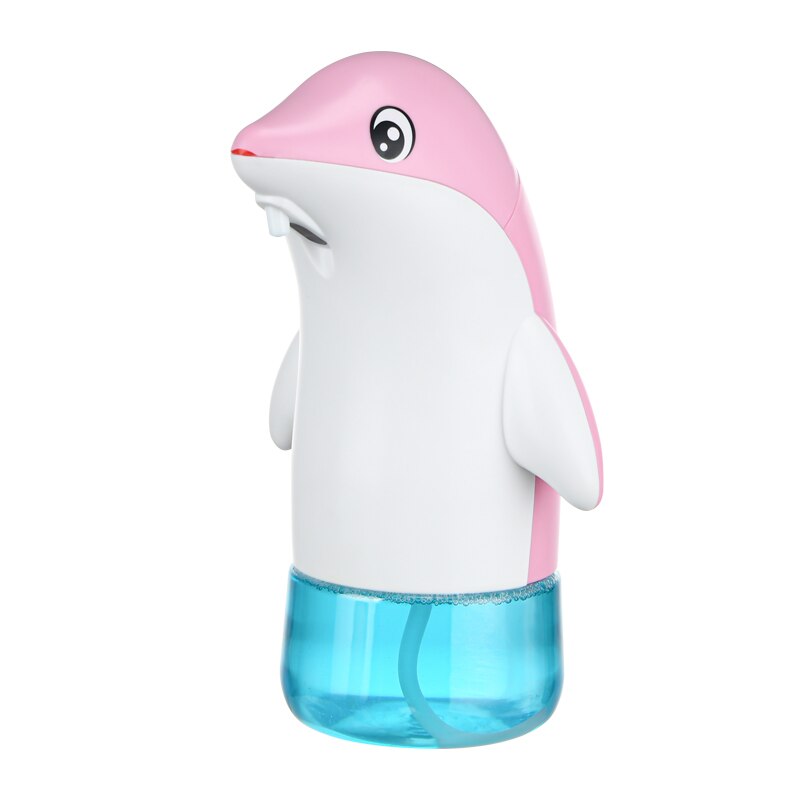 USB Charging Cartoon Cute Dolphin Infrared Automatic Induction Kids Foam Soap Dispenser Deep Cleaning Bathroom Kitchen Foamer: HGA006211-Pink