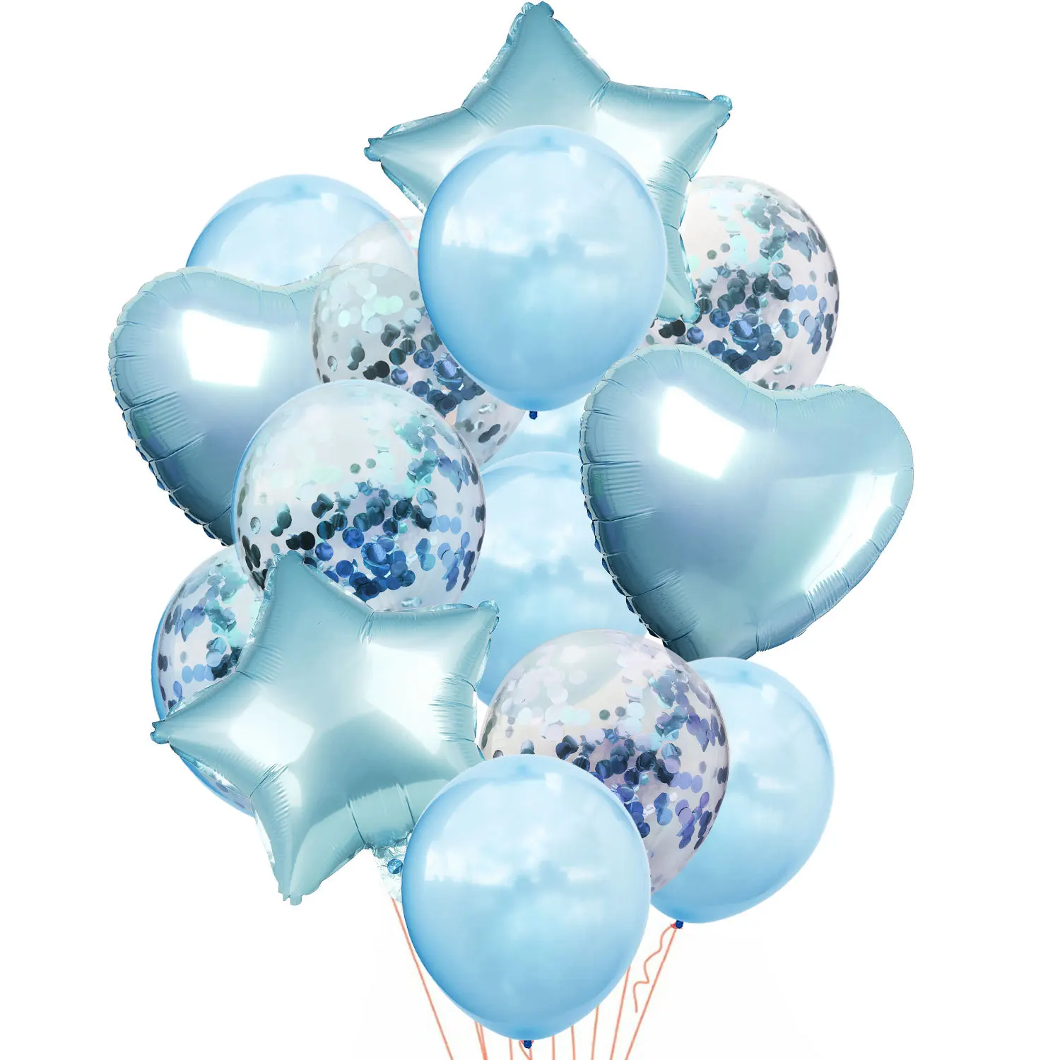10/14 pçs mix rosa balões coração estrela rosegold confete balão festa de aniversário decorar crianças adulto bolas de ar casamento globos