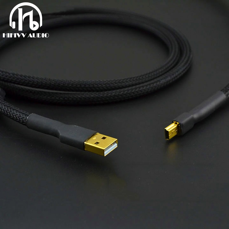 OTG usb lijn hifi USB kabel Dual magnetische ring vergulde versterker DAC kabel USB A naar MINI USB