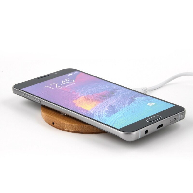 Draagbare Qi Draadloze Oplader Slim Hout Opladen Pad Voor Apple Iphone 8 Plus X Draadloze Telefoon Oplader Voor Samsung S6 s7 S9 S8