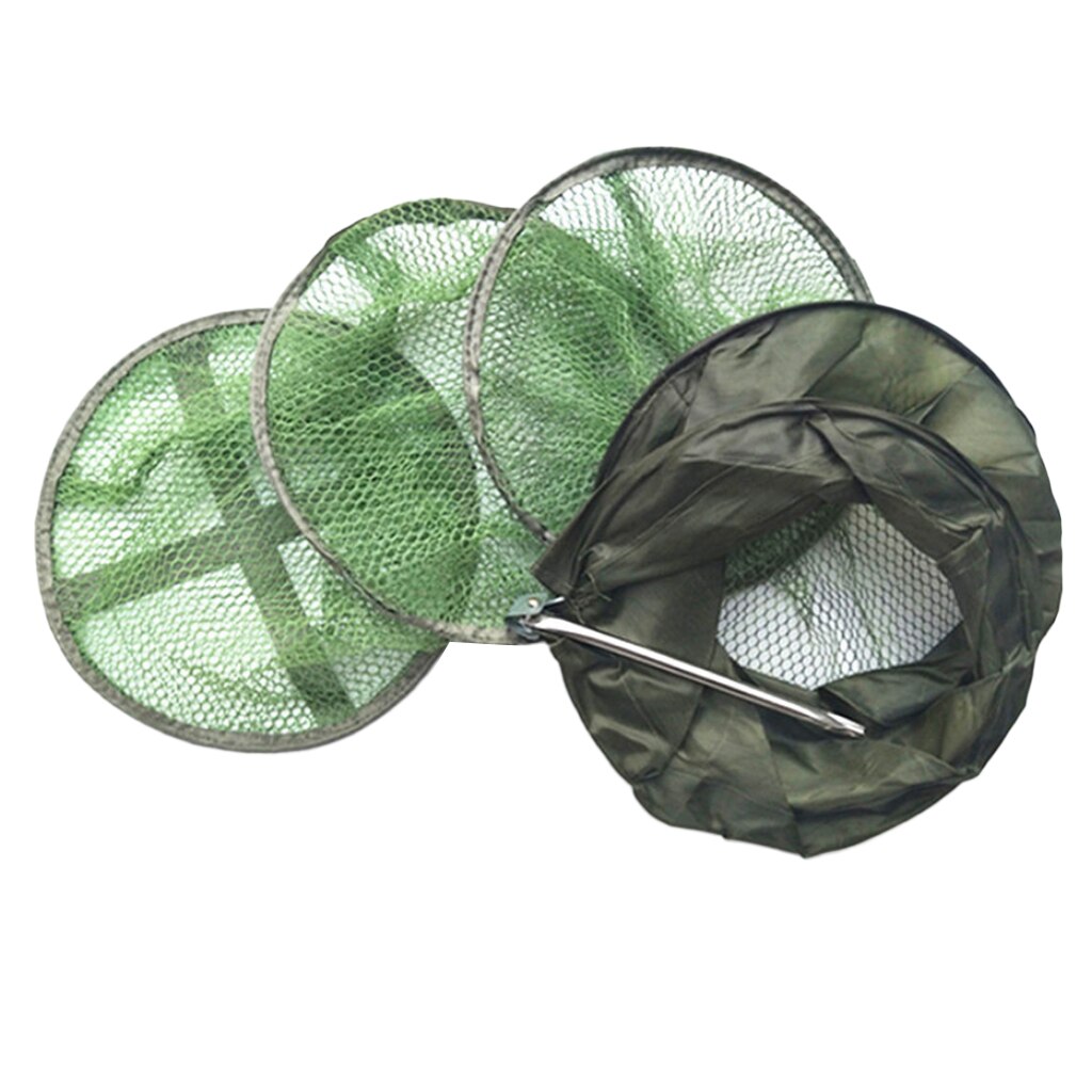 Awesome Foldable Fishing Dip Net Crab Shrimp Crawdad Lobster Nylon Mesh Fishing Cage Fishing Net Basket Outdoor Fishing Tackle: 25x2cm
