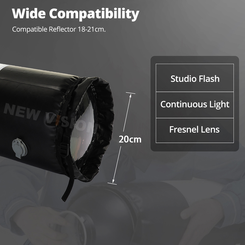 LIGHTBANK Luftschlauch aufblasbare Softbox für Aputure Nanlite Godox ZHIYUN COLBOR Videolicht-Diffusor-Zubehör