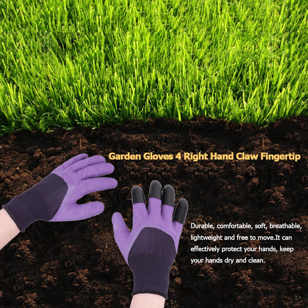 1 paar Garten Handschuhe mit Krallen 4 Kunststoff Garten Gummi Handschuhe Mit Krallen graben Anlage Graben Pflanzung Wasserdichte Arbeits Handschuh draussen: B