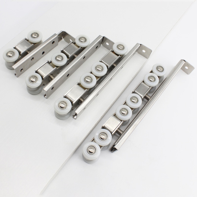 Stainless Steel Hardware Slide Doors Pulley Hanger Roller Hanging Rail Wheels High Load-bearing Sliding Door Track Rail