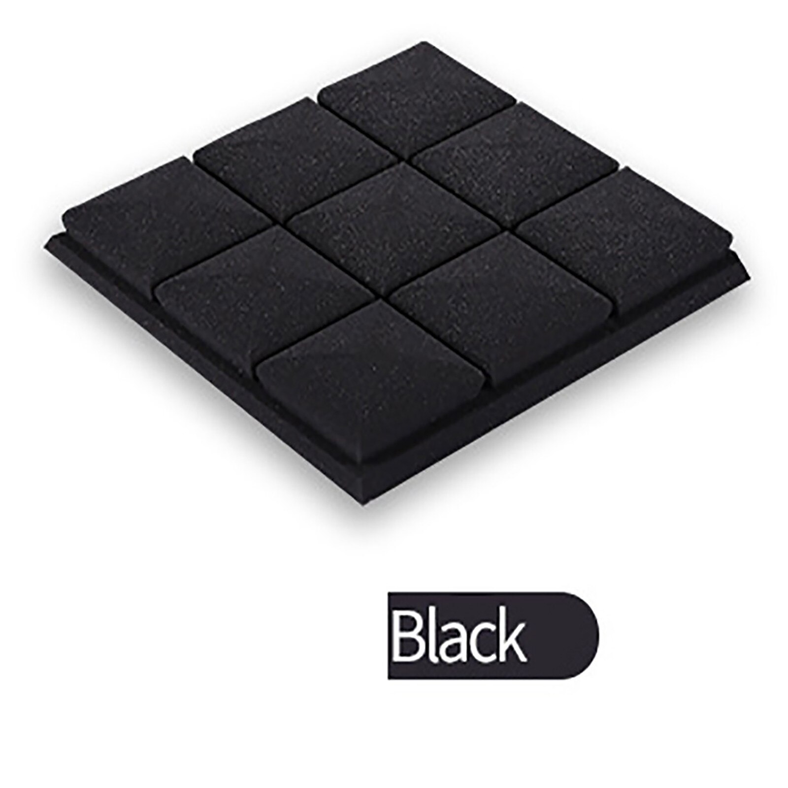 Panneau d'isolation acoustique en coton épais pour chambre d'enfants, mousse acoustique, Stop-Absorption, mousse insonorisante pour Studio KTV: Black 