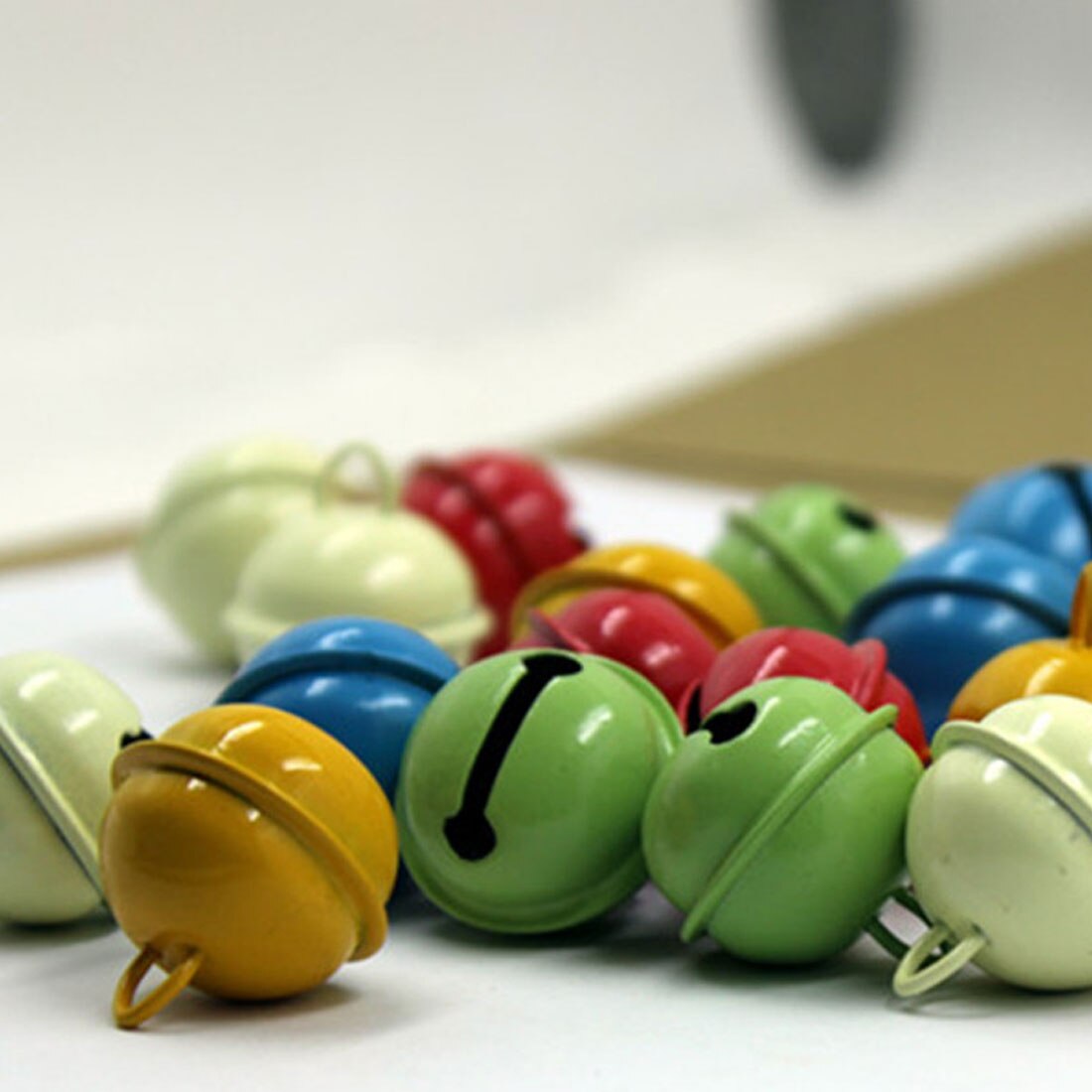Décorations clochette Jingle en métal en fer | 22mm, 20 pièces colorées, décoration de noël, pendentifs pour animaux de compagnie, accessoires artisanaux faits à la main pour bricolage