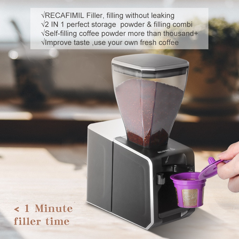 Pulverfyldemaskine kaffepulverfyldstof til k-kop kaffekapsel pulver dispenser kaffe pulver beholder køkkenværktøj