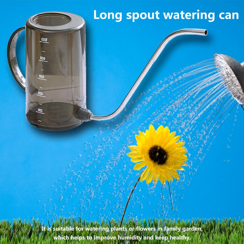 1000Ml Transparante Bloem Sprinkler Lange Mond Rvs Gieter