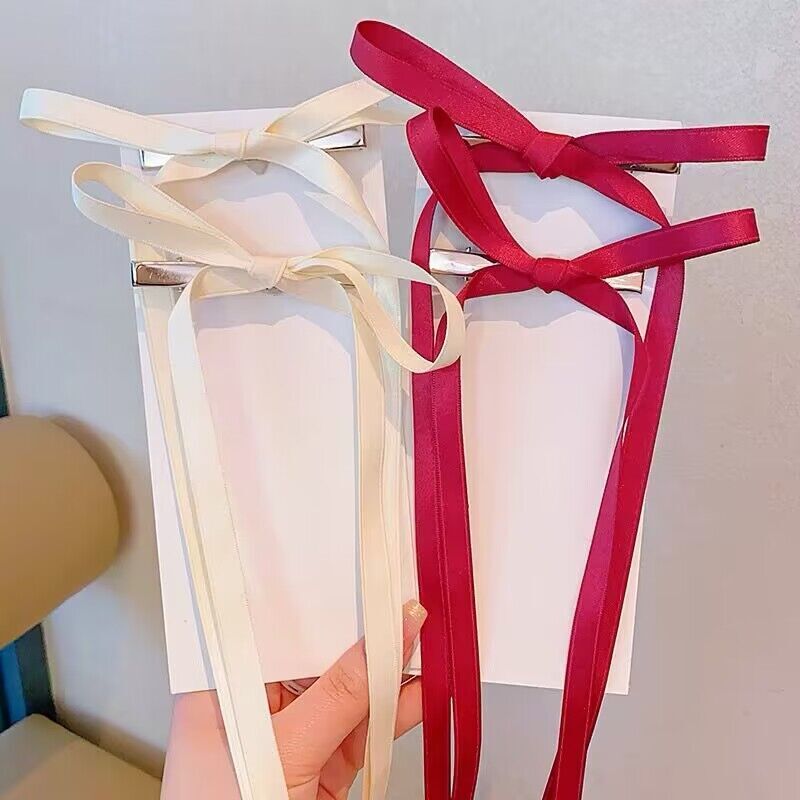 Cinta con lazo para el pelo de colores coreanos, pinzas para el pelo con lazo a la , horquillas con Clip LATERAL, diadema para mujer, accesorios para el cabello: Rosa