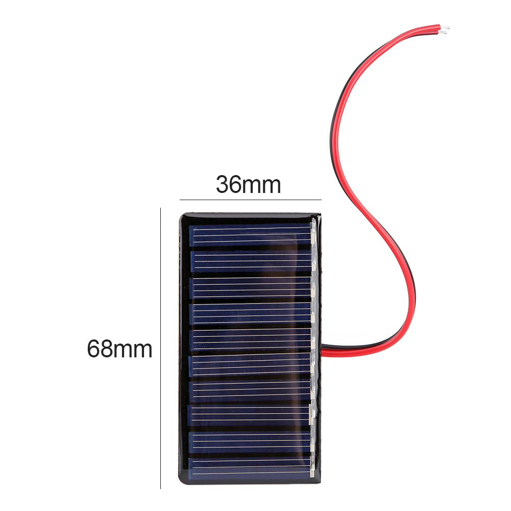 Solar Panel Outdoor 3W 5V Portable Charger Polysilicon DIY Solar Cells System for Light Moblie Phone Battery Charger: dark blue