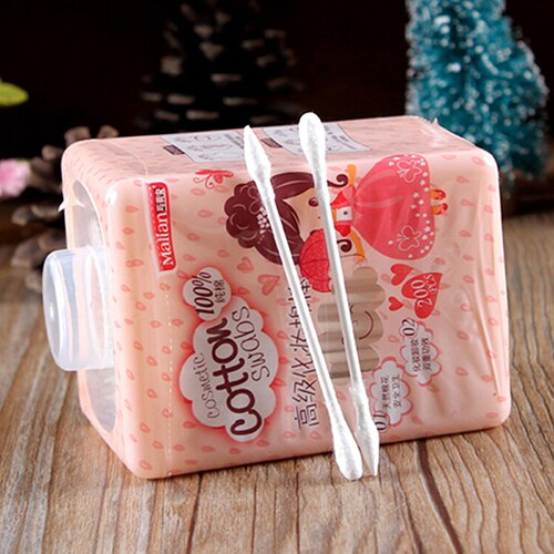 200Pcs Pointed Handy Cotton Swabs Women Health Make Up Q Tip Cotton Wabs Cosmetic Beauty Swabs Ear Clean