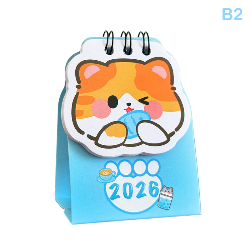 Horse Year Mini Desk Calendar Cartoon Portable Coil Monthly Calendar Planner Office And Home Decor Year'S