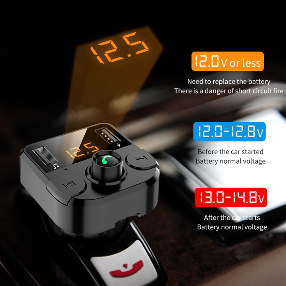 Auto Fm Sender Bluetooth 5,0 Auto Mp3 Modulator Spieler Adapter Für Nissan Qashqai Almera Juke Tiida X-Pfad Hinweis primera J11