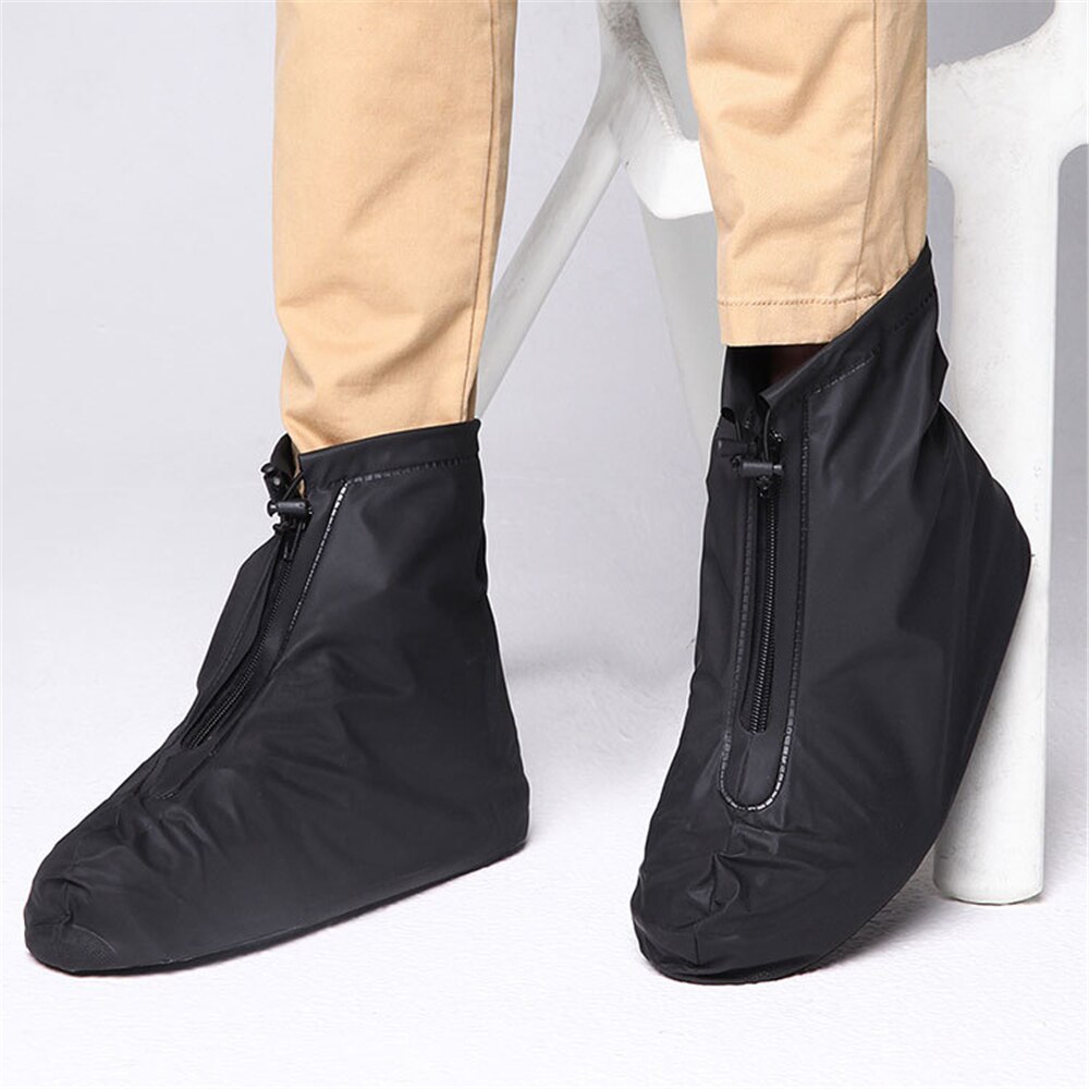 Genanvendelige regnovertræk pvc vandtæt skoovertræk til mænd kvinder børnebestandig støvlebeskytter let at bære oversko tåre