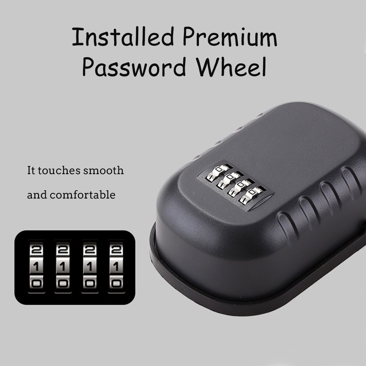 Weatherproof Key Safe Box 4 Digit Combination Key Storage Lock Box Indoor Outdoor Password Lock Hidden Keys Storage Box