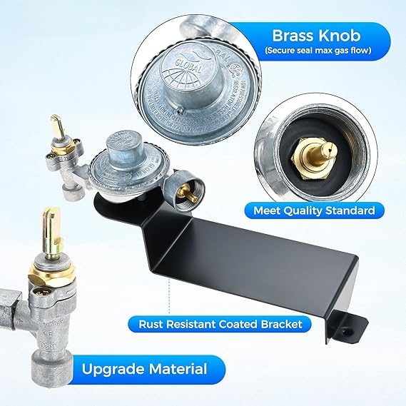64865 Gasgrill-Ventilregler, passend für Weber Q2000 Q2200-Serie, Ersatz für Weber 54060001 396002 566001 566002 Montage