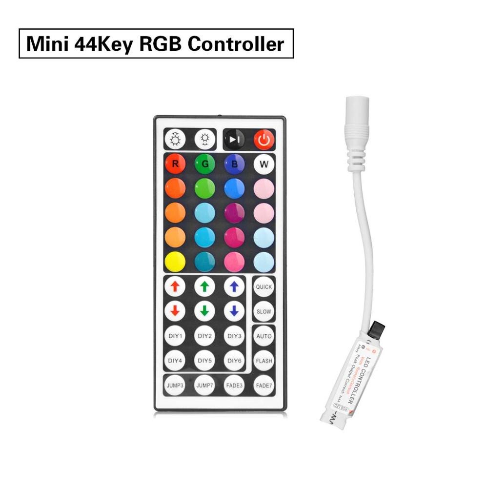 12V Controller Led Verlichting Rgb Led Strip Licht Controller Rgb Controller 44 Toetsen 24 Toetsen Draadloze Afstandsbediening 12V Led Strip: Mini 44Key Control