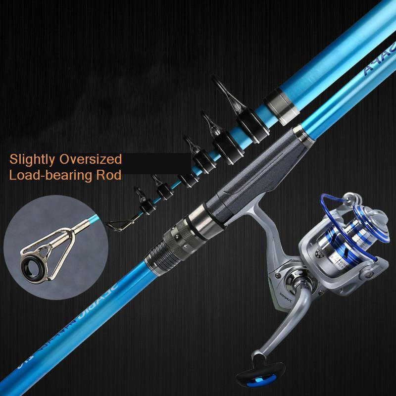 Carbon Telescopic Rock/sea Fishing Rods Spinning Rod Taiwan Fishing Rod Carp Lure Fishing Rods Set Fishing Rod Reel Combo