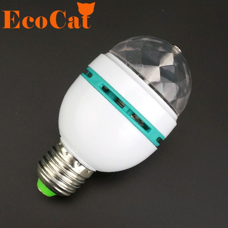 E27 LED RGB Lamp 3 W 110 V 220 V Kleurrijke Auto Rotating projector Crystal led Stage Light Magic Ball DJ party disco effect Lamp