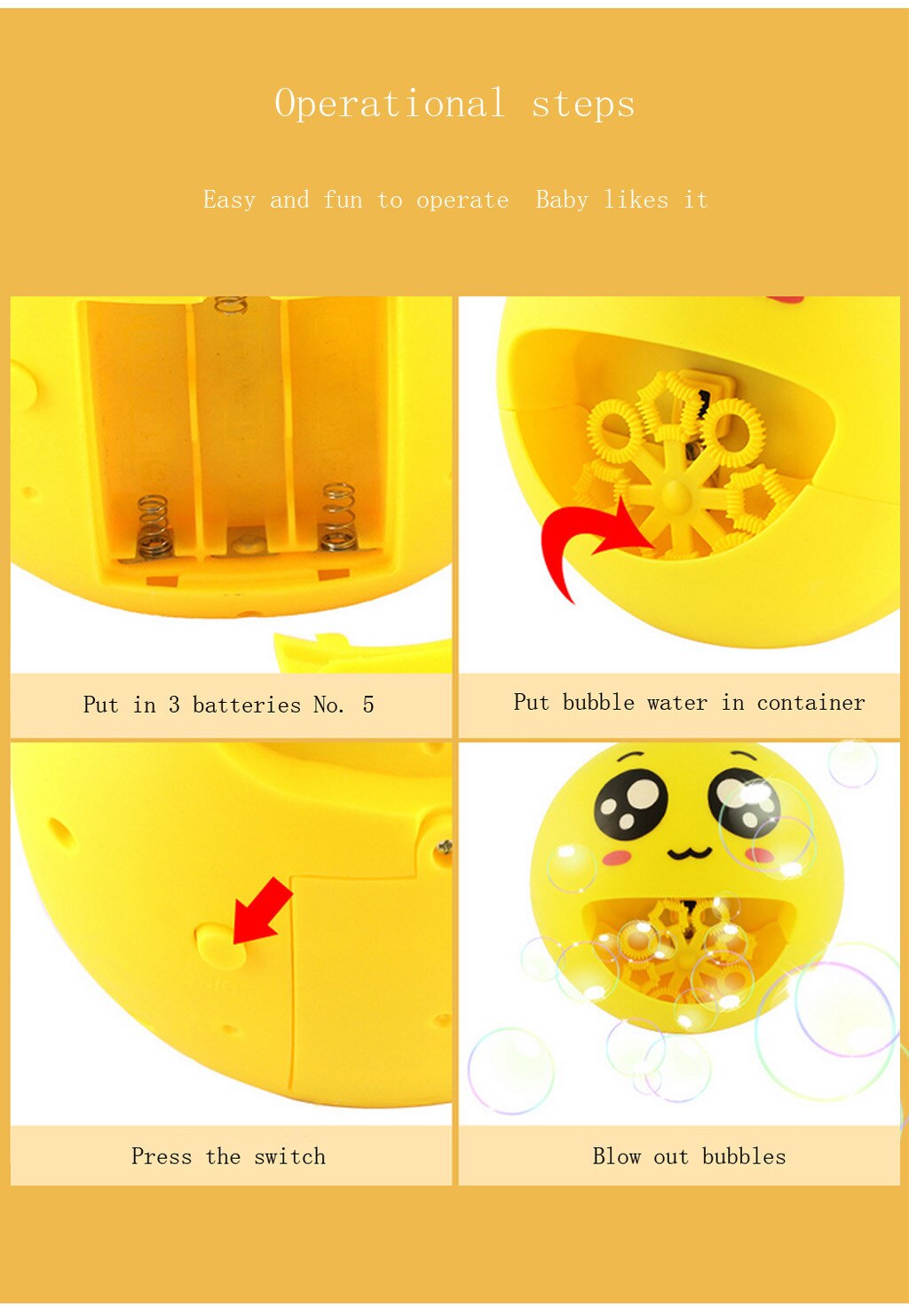 Cartoon Krab Automatische Bubble Maker Machine Blazen Zeep Voor Kinderen 60Ml Speelgoed Kinderen Zomer Speelgoed Outdoor Speelgoed voor Kids