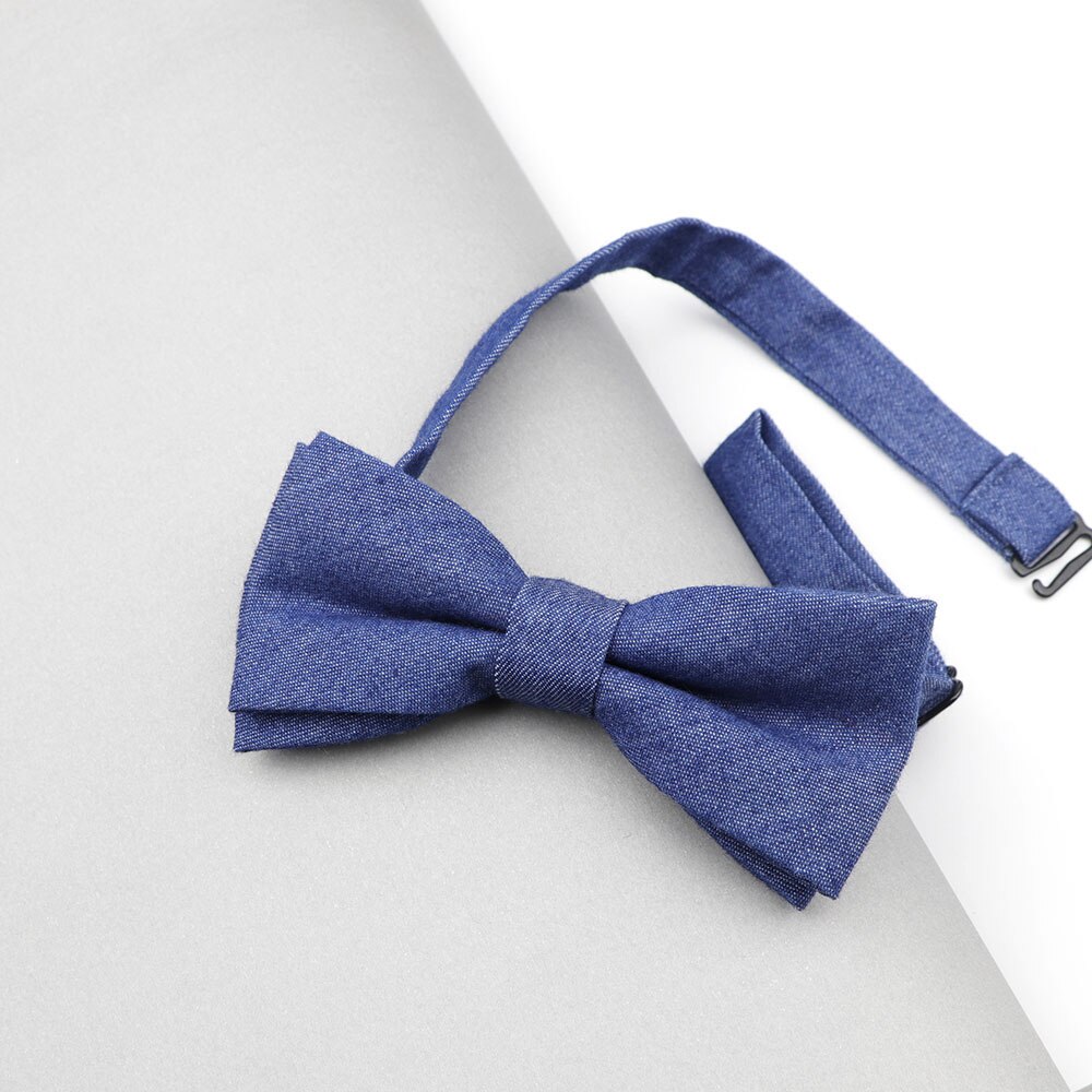 Yksivärinen vauva lasten rusetti poika lasten denim rusetti smokki puuvilla rusetit solmio perhonen: 3