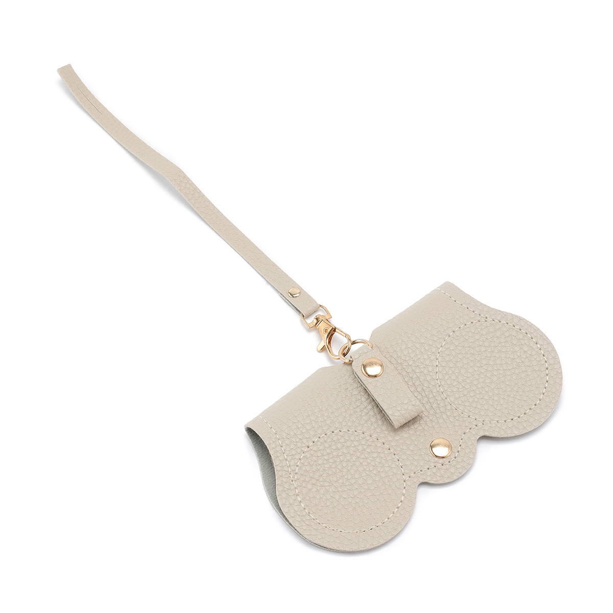 1pc Litchi Reliëf Brillenafdekking Leuke Hangende PU Lederen Zonnebril Leesbril Opbergtas Draagbare Reisbrillenhouder
