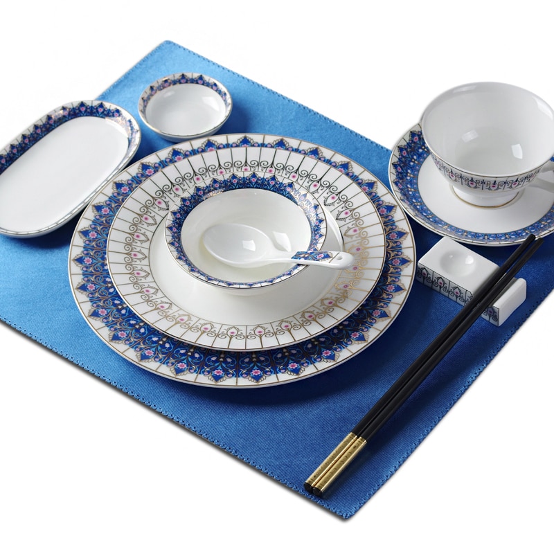 Bone China Gerechten en Platen Sets Bone China Servies Sets Keramische Plaat Porselein Plaat