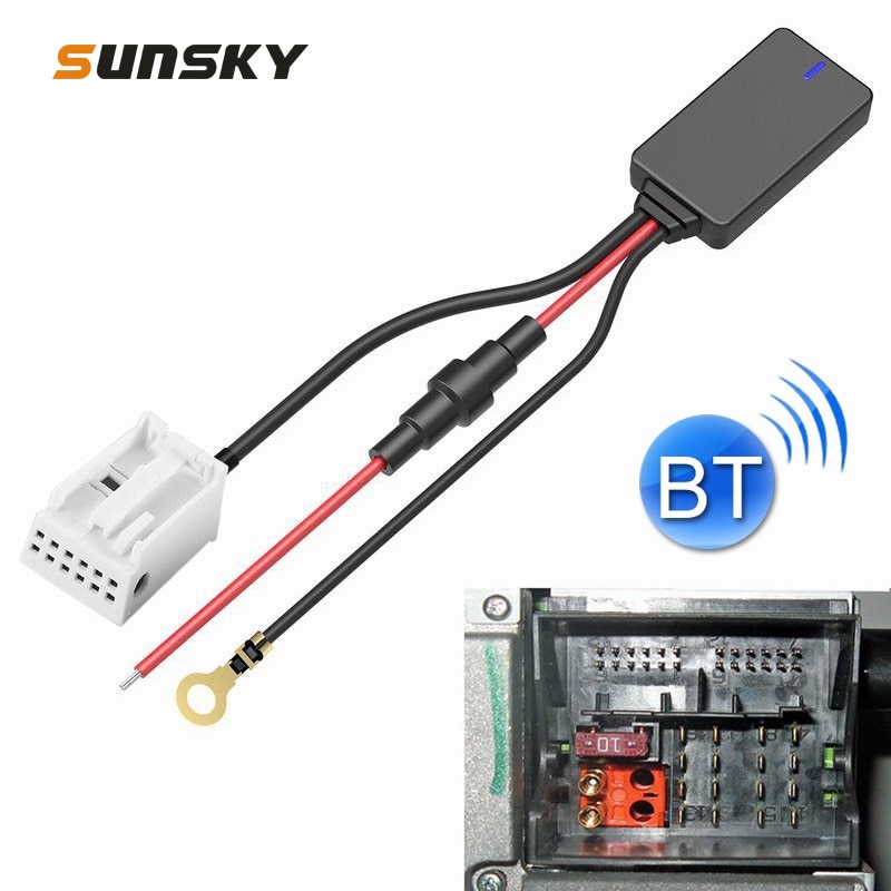 Bil bluetooth adapter rcd 310 rcd 510 hovedmotor 12 ben auto bluetooth modtager til volkswagen rcd 310 510 vært