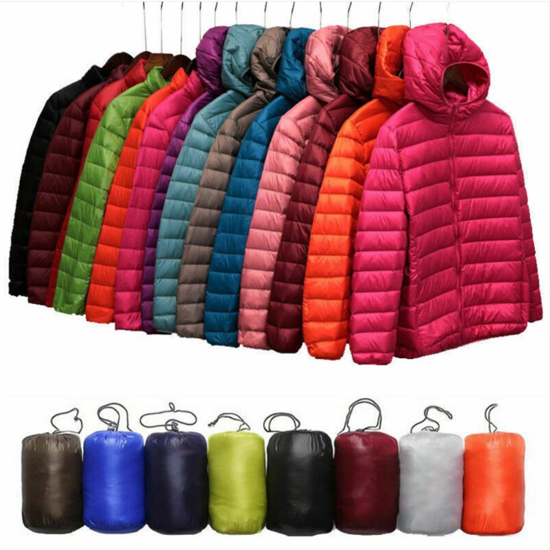 Mujer Uniqlo estilo pato abajo ligero prendas de vestir exteriores de invierno chaqueta Puffer nueva