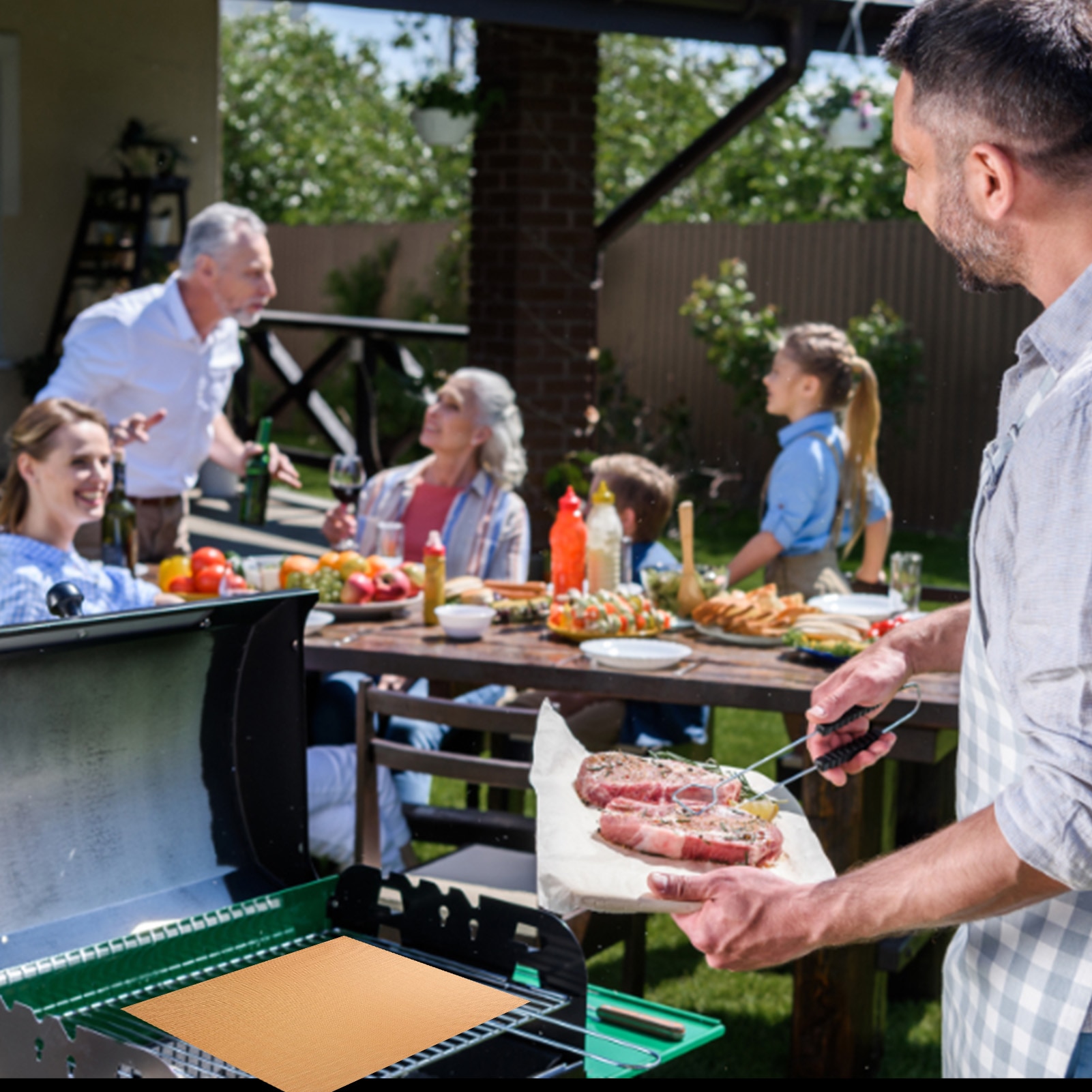 Copper Grill Mats For Outdoor Grill NonStick Gril... LovingPrices