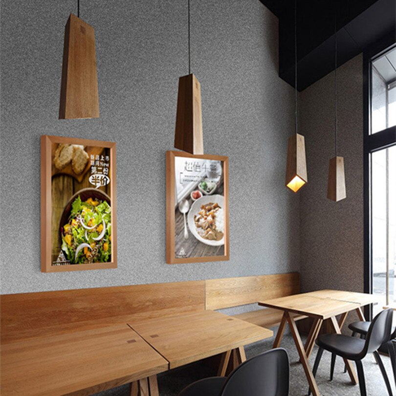 8.5x11'' Retail Removable Transparent Acrylic panel Notice Board Adhesive Wood Wall Mount Sign Holder Poster Display A4 Frame