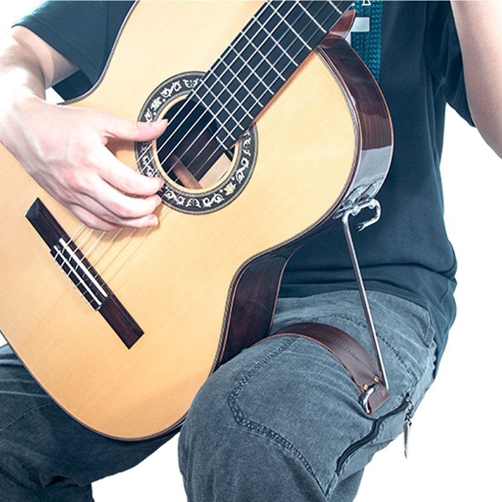 Z-form gitarstøtte generisk rask musiker som spiller stativbeinbrakett til klassisk flamenco gitar ukulele tilbehør